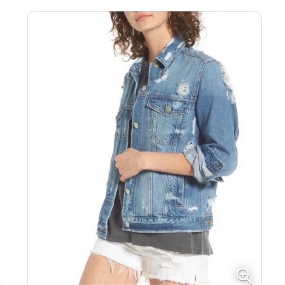 BP Super Distressed Soft Denim Trucker Jacket - Picture 1 of 14